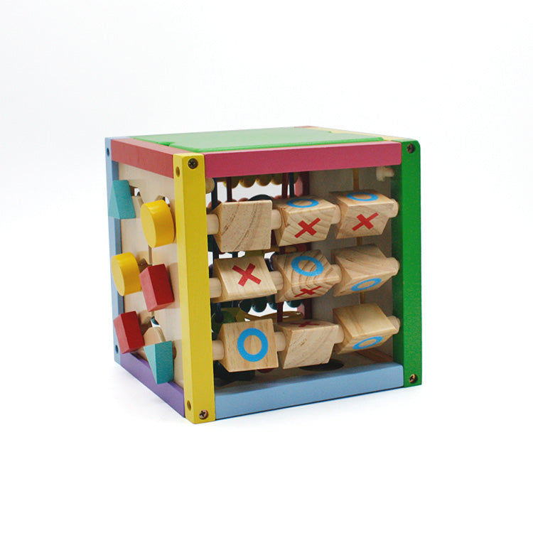 Wooden Learning Bead Maze Cube 5 in 1 Activity Center Educational